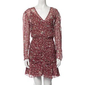Veronica Beard Rosalia Silk Mini Dress | Cranberry Red | Size 2